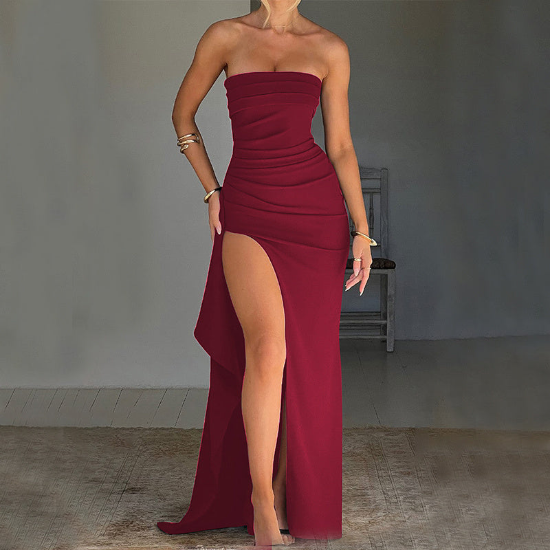 Elysia™ Strapless Split Maxi Dress