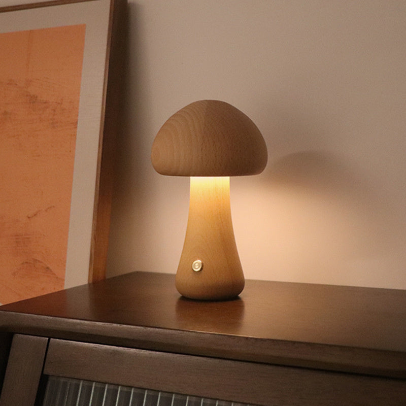 MushroomGlow™ – Lampe aus Holz