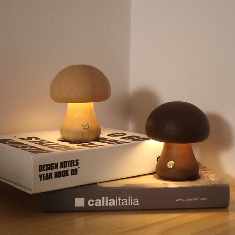 MushroomGlow™ – Lampe aus Holz