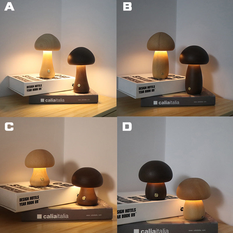 MushroomGlow™ – Lampe aus Holz