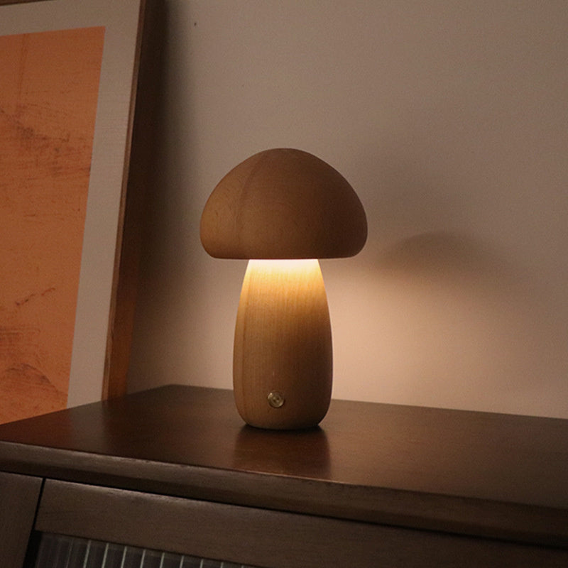 MushroomGlow™ – Lampe aus Holz