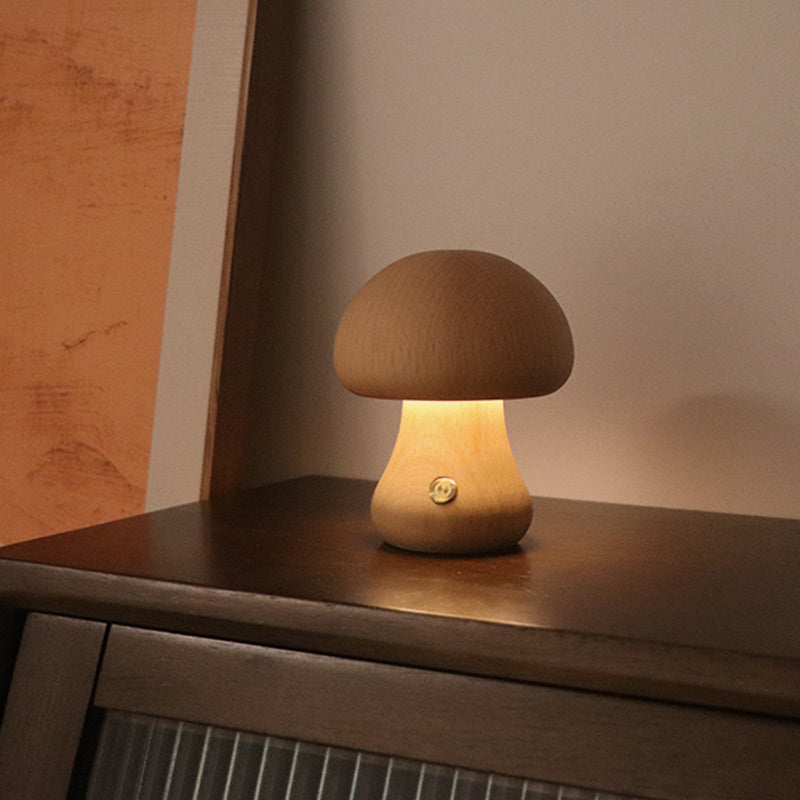 MushroomGlow™ – Lampe aus Holz