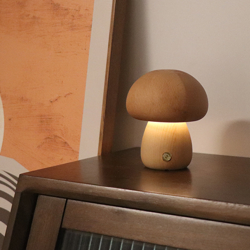 MushroomGlow™ – Lampe aus Holz