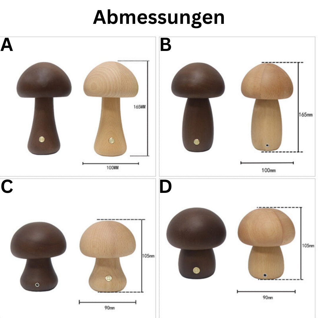 MushroomGlow™ – Lampe aus Holz